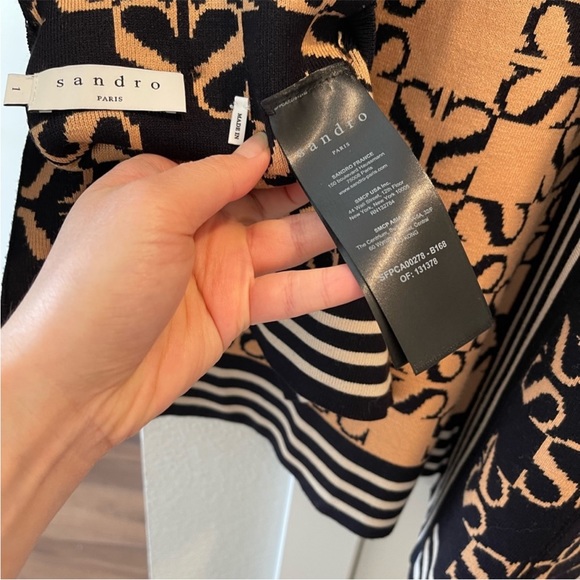 Sandro Reversible Oversized Cardigan Brown - Picture 6 of 7